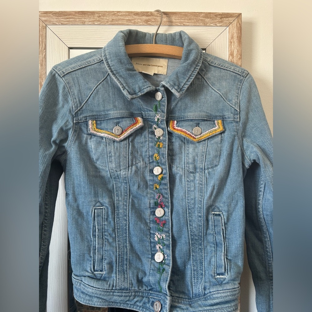 Pilcro Embroidered Denim Jacket - Picture 4 of 5